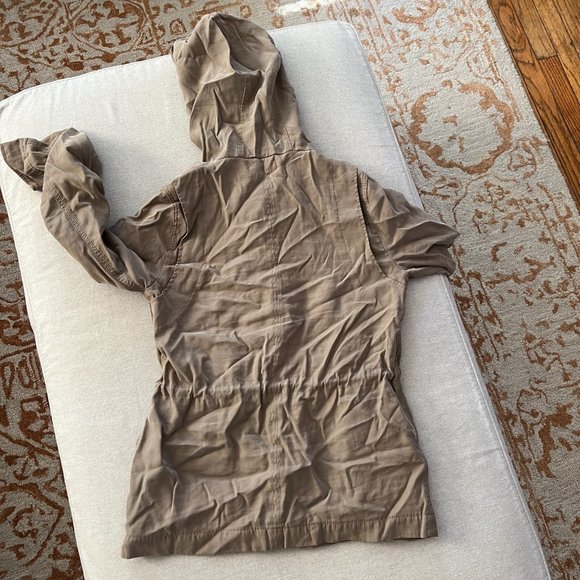 Abercrombie Women's Olive Brown Anorak Tie Waist Jacket Sz XXS - Picture 7 of 8